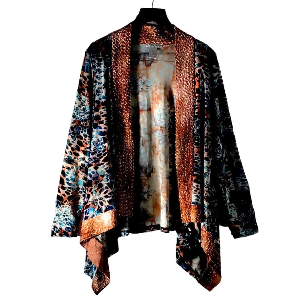 Albert Makali Abstract Print Open Jacket. M - image 1